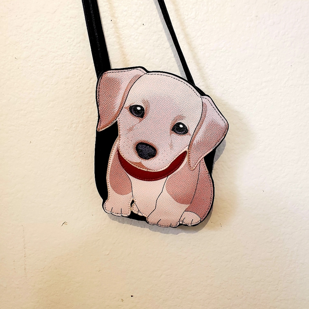 Sleepyville critters puppy crossbody handbag